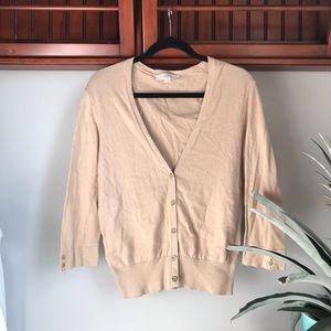 Women's Loft Tan Cardigan Sweater